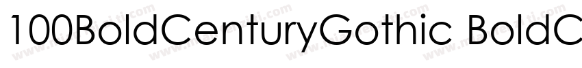 100BoldCenturyGothic BoldCenturyGot字体转换